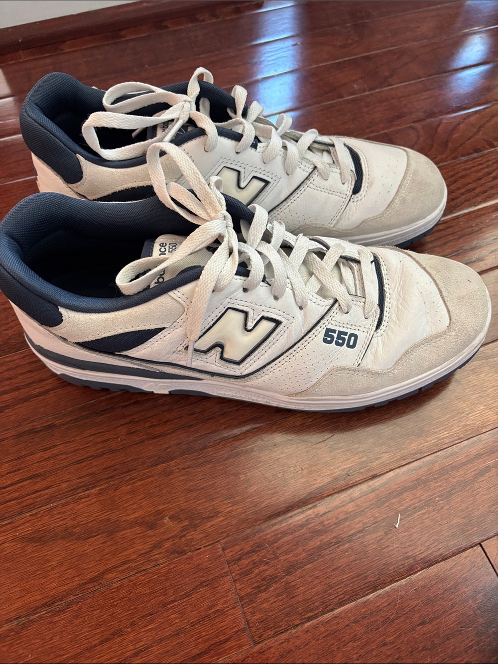 New Balance 550 Men's Size 12 White Navy Sneakers